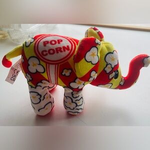 Popcorn Elephant Plush Toy - Red, Yellow, and White